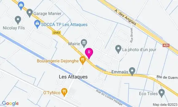 Localisation Restaurant  Friterie la Fringale