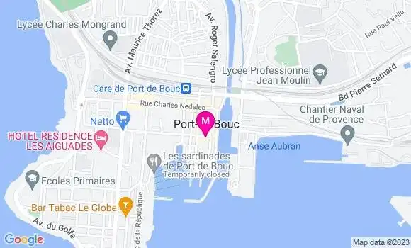 Localisation Pizzeria Snack du Port