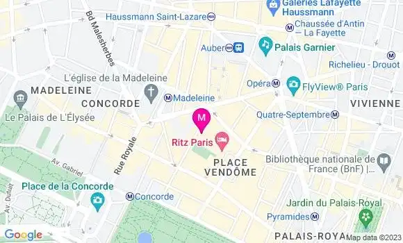 Localisation Restaurant Bar Le Ritz Bar