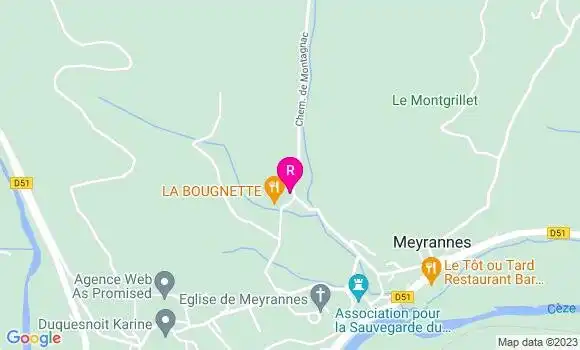 Localisation Restaurant  La Bougnette