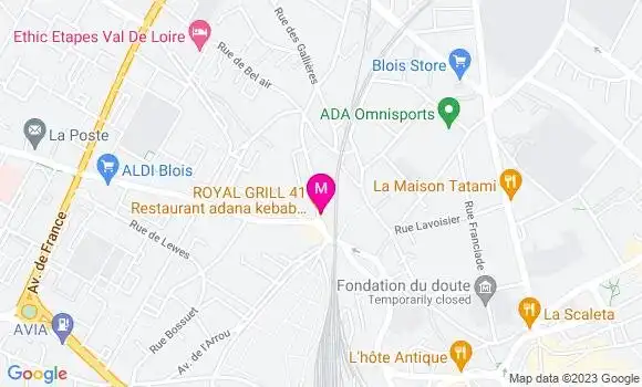 Localisation Pizzeria Royal Grill