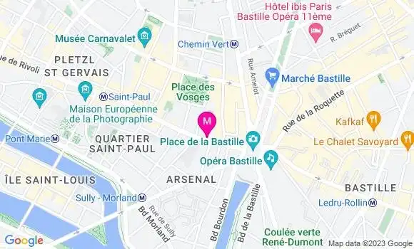 Localisation Restaurant  Franks Hot Dog Bastille