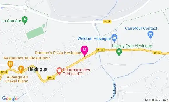 Localisation Pizzeria Domino
