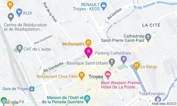 Localisation Fast Food Kfc