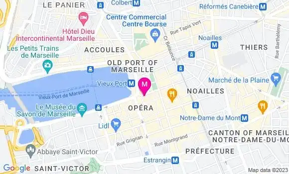 Localisation Restaurant  Les Saveurs du Vieux Port