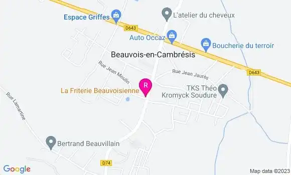 Localisation Restaurant  La Friterie Beauvoisienne