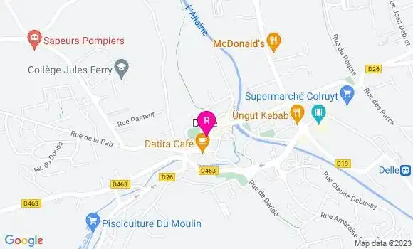 Localisation Sandwicherie Allo Pizza