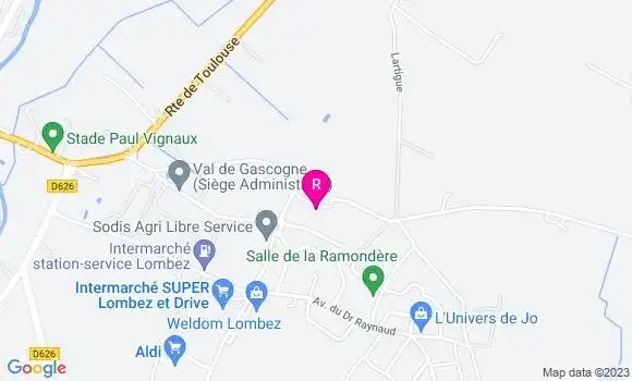 Localisation Restaurant  Chez Laulaute