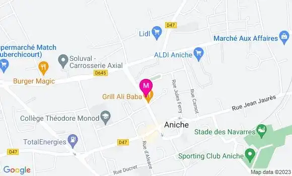 Localisation Restaurant  Allo Pizza