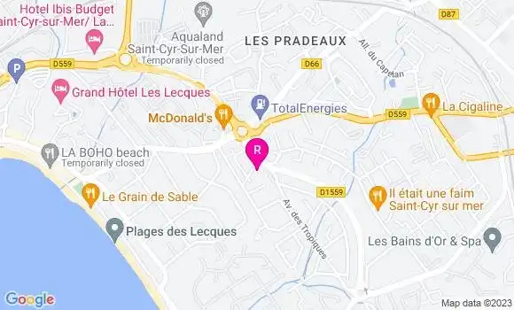 Localisation Restaurant Bio Fleurs des Pois