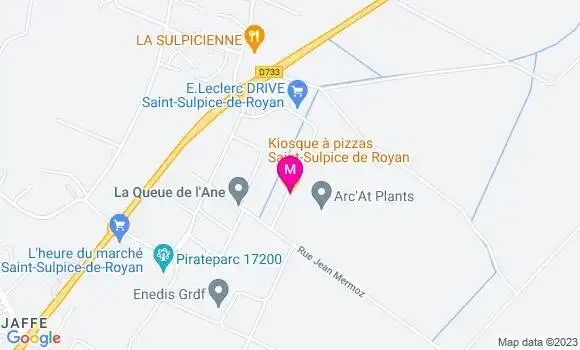 Localisation Pizzeria Kiosque a Pizzas