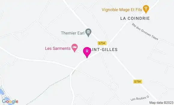 Localisation Restaurant  Les Sarments