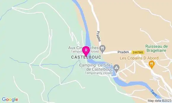 Localisation Restaurant  Lou Claux