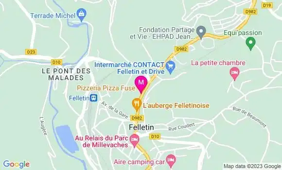 Localisation Pizzeria Pizza Fuse