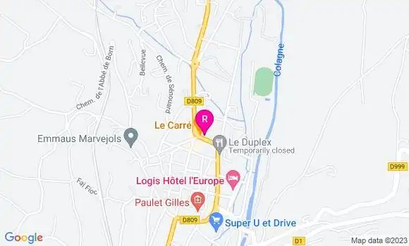 Localisation Pizzeria Pizza Carnot