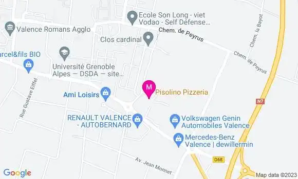 Localisation Pizzeria Pisolino