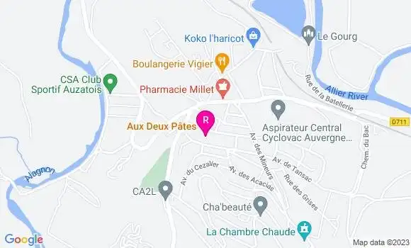 Localisation Restaurant  Aux Deux Pâtes