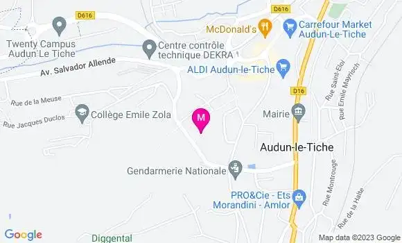 Localisation Pizzeria Chez Aida