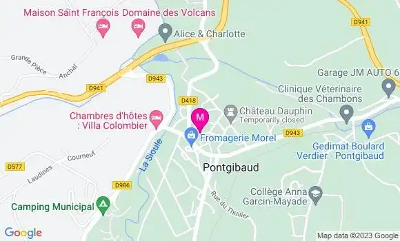 Localisation Le Bistrot des Combes