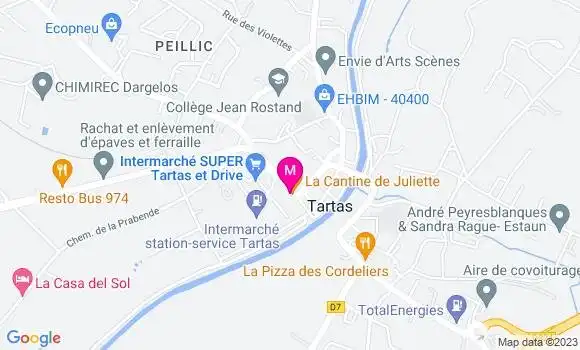 Localisation Restaurant  La Pizza du Centre