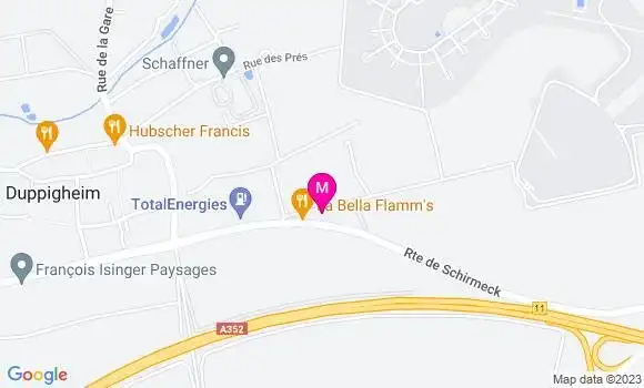 Localisation Restaurant  La Bella Flamm