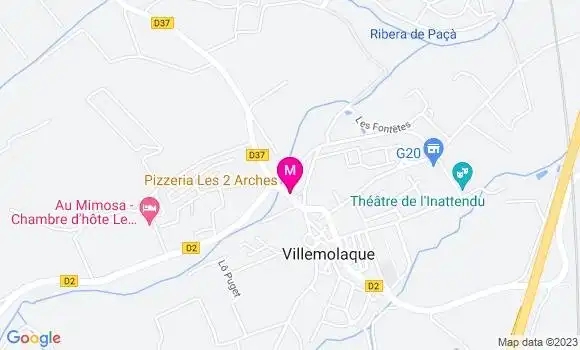 Localisation Pizzeria Les 2 Arches