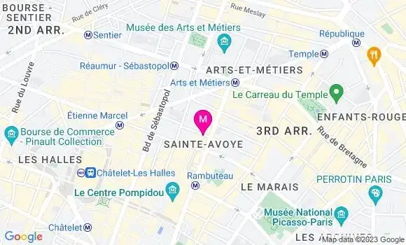 Localisation Café Le Petit Atelier de Paris