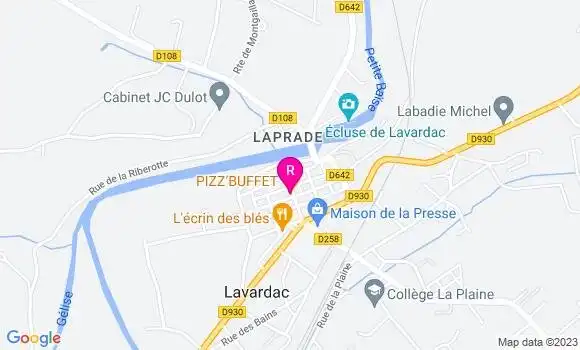Localisation Restaurant  Pizz