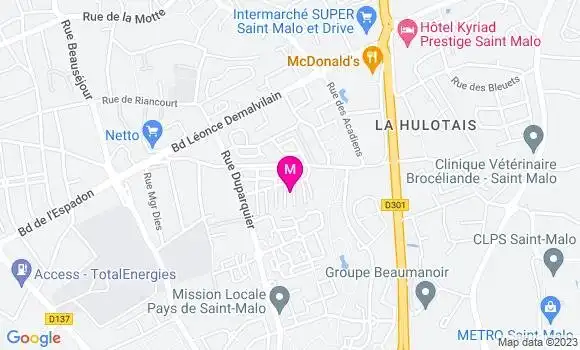Localisation Restaurant  La Palabre Malouine