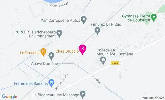 Localisation Restaurant  Chez Bruccio