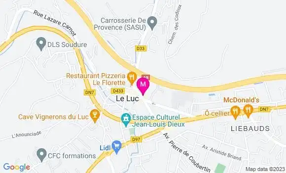 Localisation Pizzeria Les Pizzas de Génie