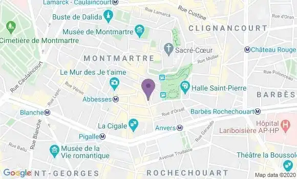 Localisation Restaurant Grill La Poutre Montmartre
