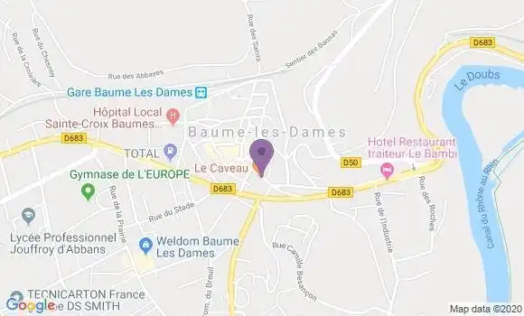 Localisation Pizzeria Le Caveau