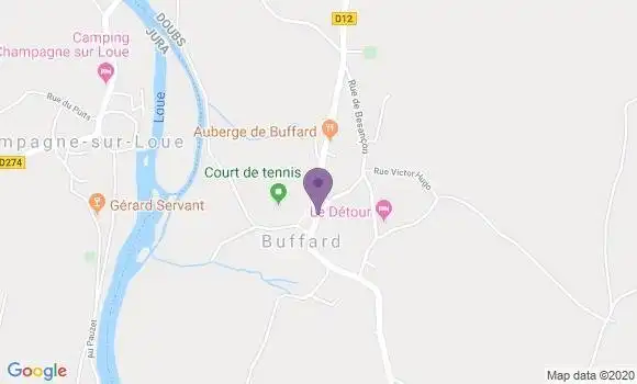 Localisation Auberge de Buffard
