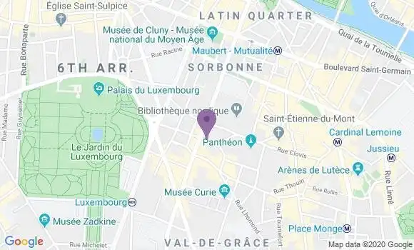 Localisation Restaurant  Comptoir du Panthéon