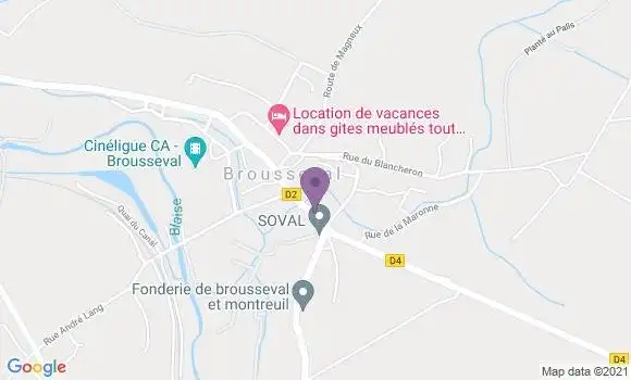 Localisation Pizzeria La Bonne Franquette
