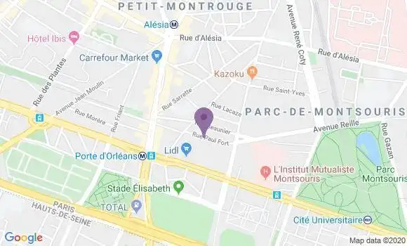 Localisation Restaurant  Le Paul Fort