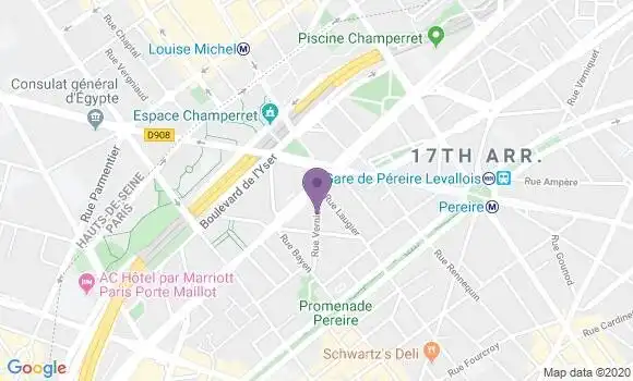 Localisation Restaurant  Le Petit Champerret