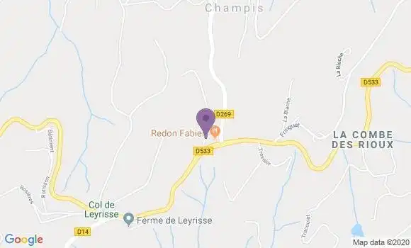 Localisation Auberge Lou Viroulet