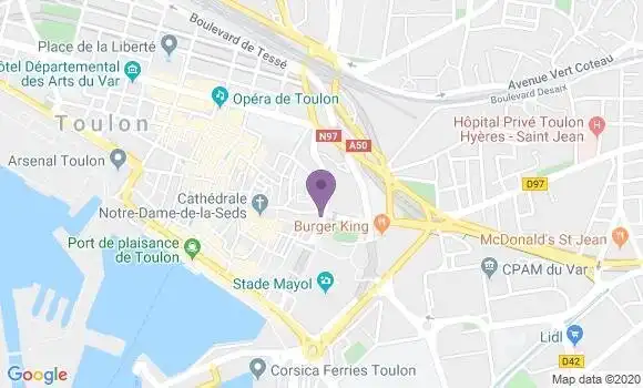 Localisation Le Bistrot des Remparts