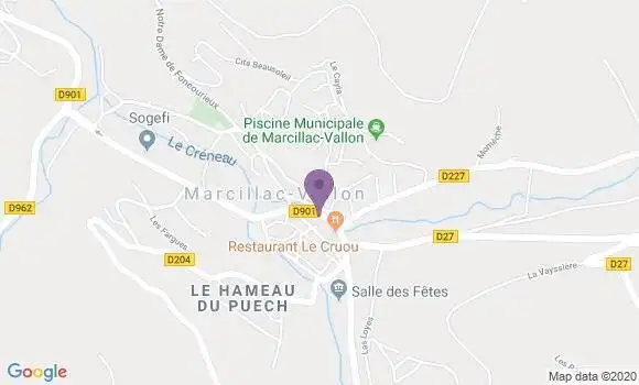 Localisation Restaurant Hôtel Le Cruou