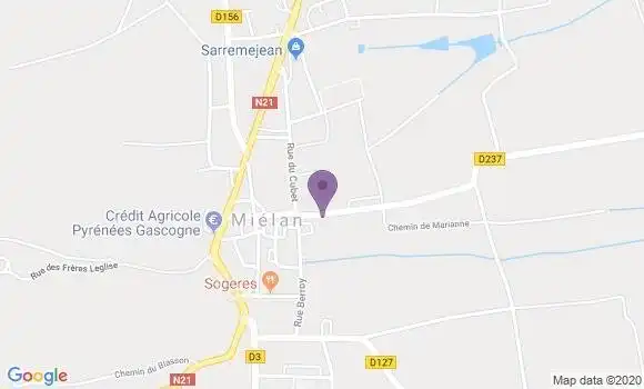Localisation Restaurant  La P