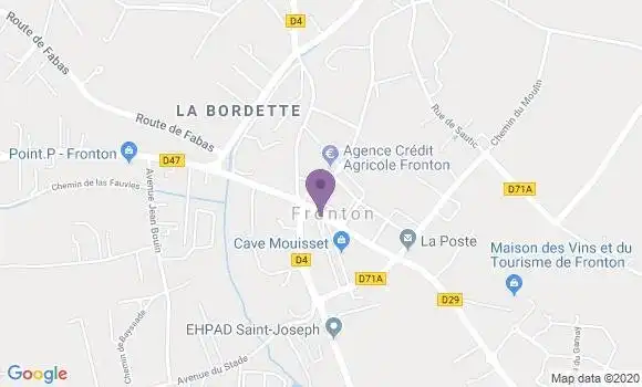 Localisation Restaurant  Les Glycines