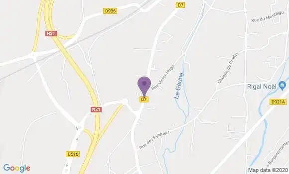 Localisation Restaurant  La Ferme du Louey