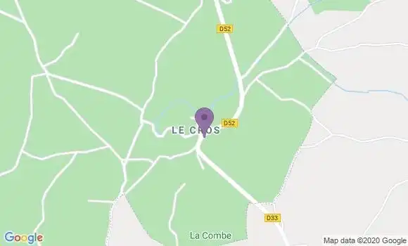 Localisation Restaurant  La Grange du Cros