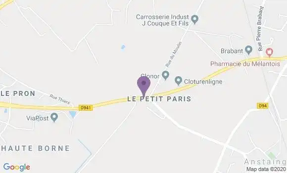Localisation Le Bistrot de Tressin