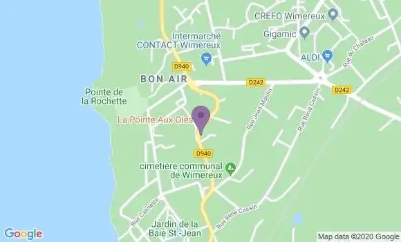 Localisation Restaurant  La Pointe Aux Oies