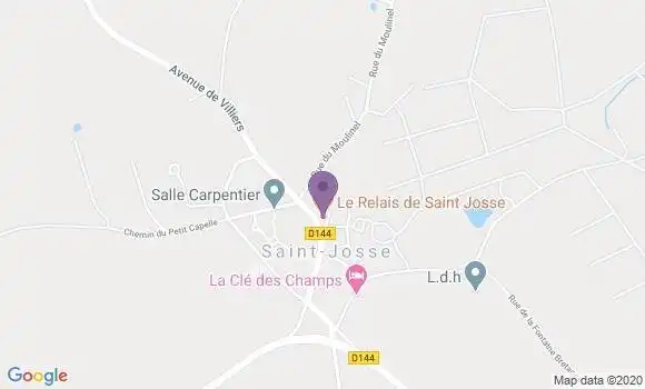 Localisation Restaurant  Le Relais Saint Josse sur Mer