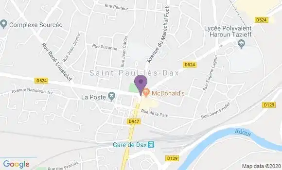 Localisation Fast Food Mc Donald