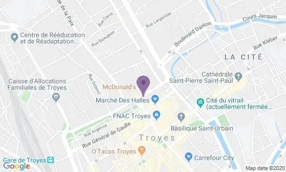 Localisation Fast Food Mc Donald